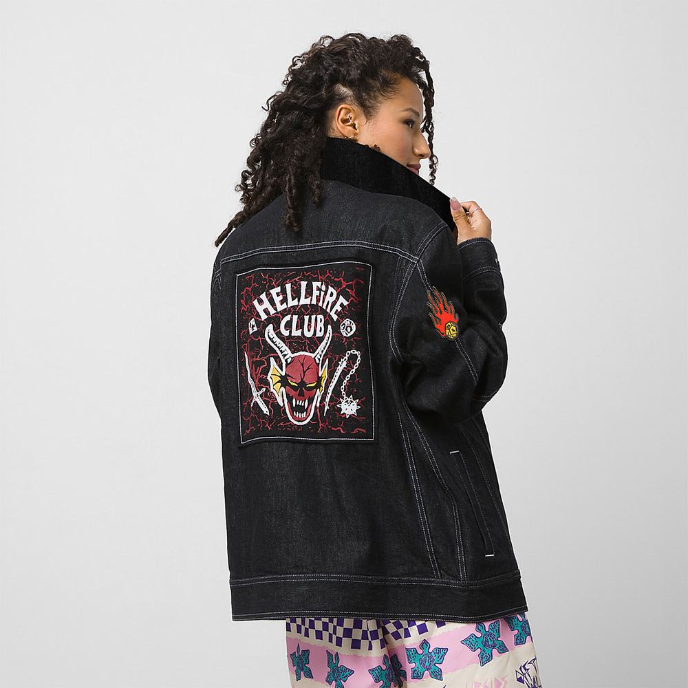 Women's Vans X Stranger Things HFC Jackets Black | USA84920