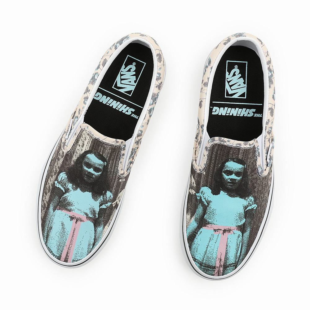 Women's Vans X The Shining Classic Slip On Shoes Blue | USA86275