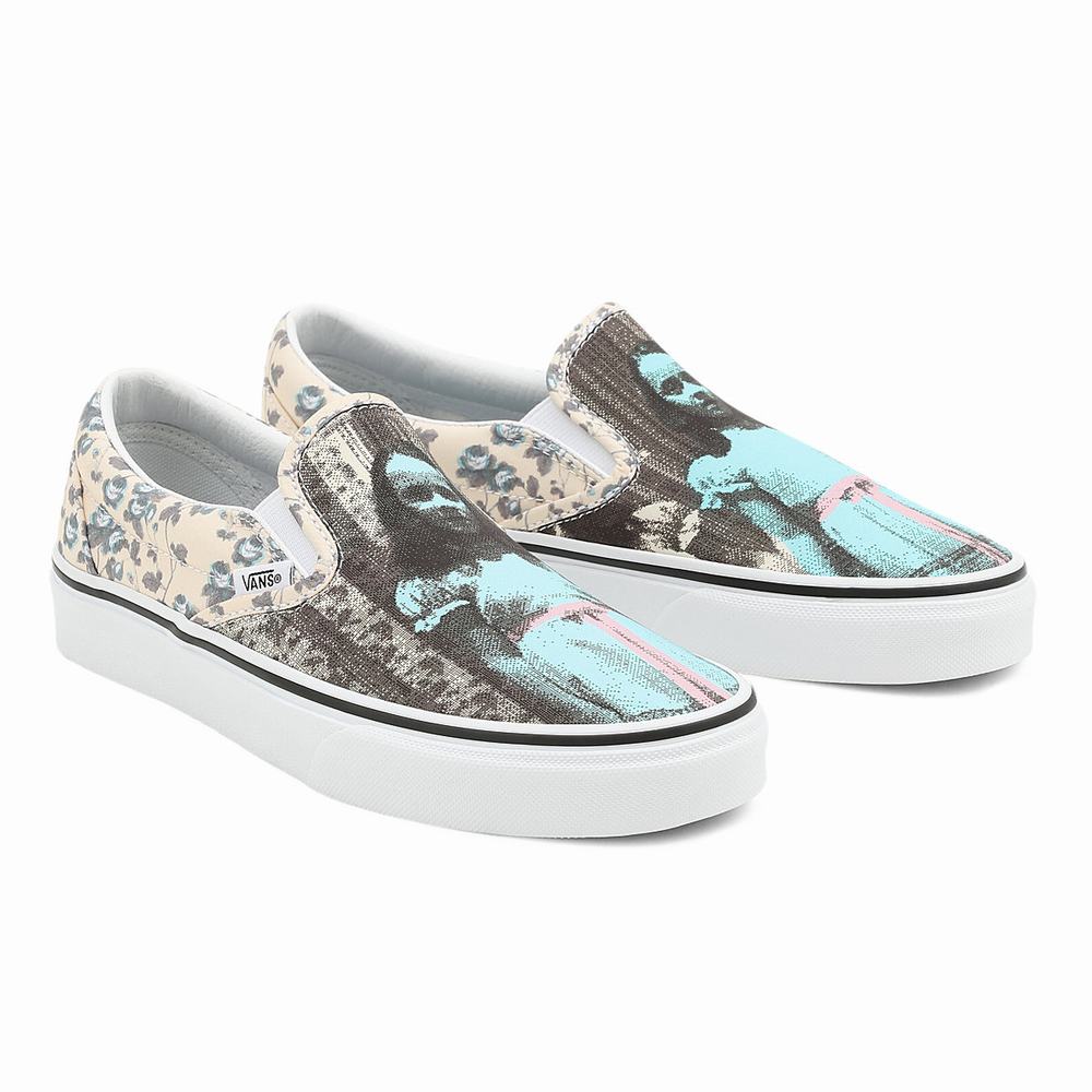 Women\'s Vans X The Shining Classic Slip On Shoes Blue | USA86275