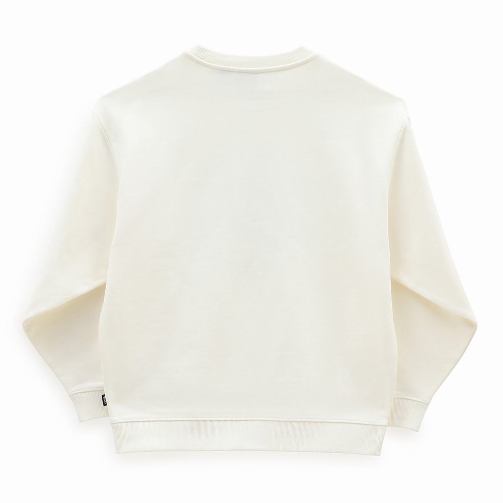 Women's Vans Zen Vibes Oversized Crew Sweatshirts White | USA08165