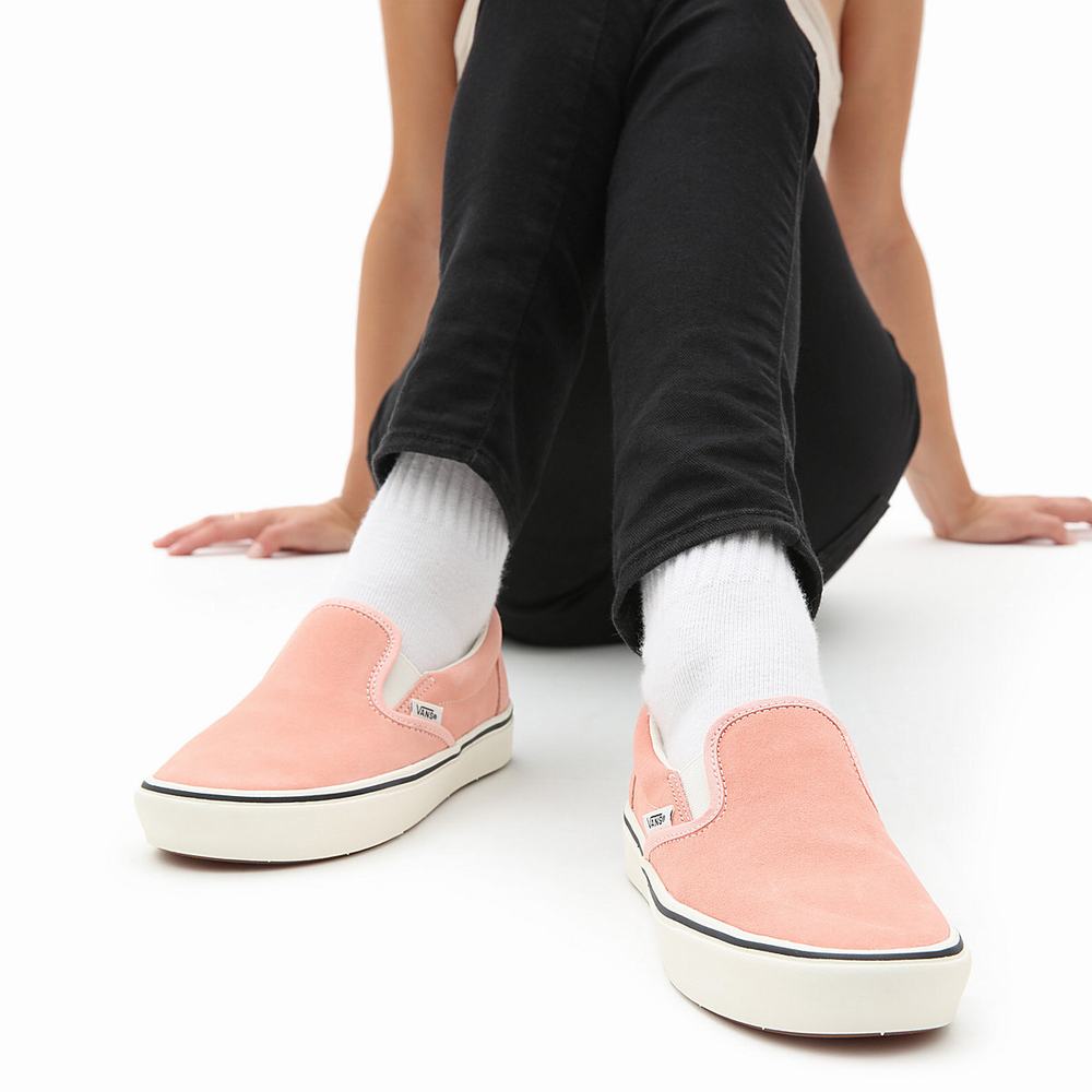 Women's Vans colour Pack ComfyCush Slip On Shoes Pink | USA70634