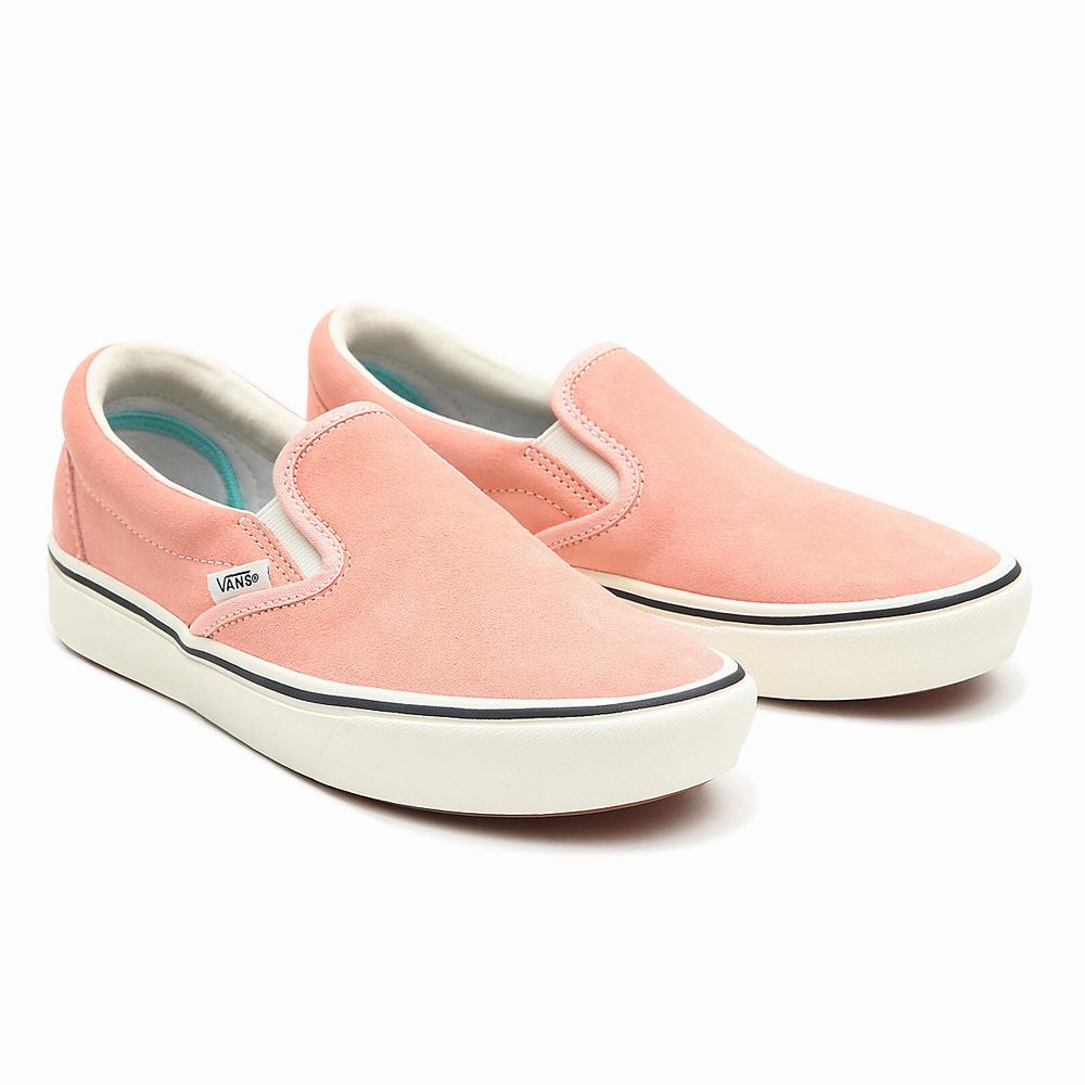 Women\'s Vans colour Pack ComfyCush Slip On Shoes Pink | USA70634