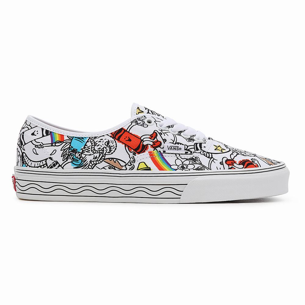 Women's Vans x Crayola Authentic Sneakers Multicolor / White | USA04891