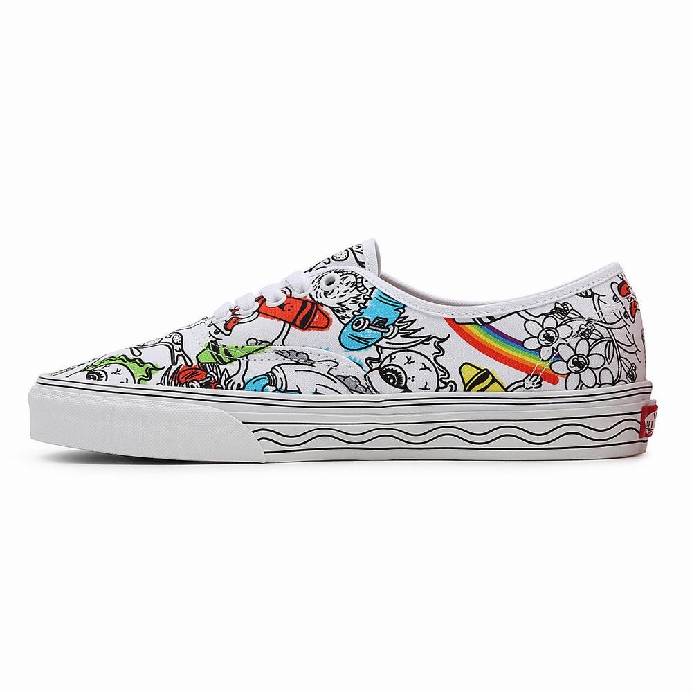 Women's Vans x Crayola Authentic Sneakers Multicolor / White | USA04891