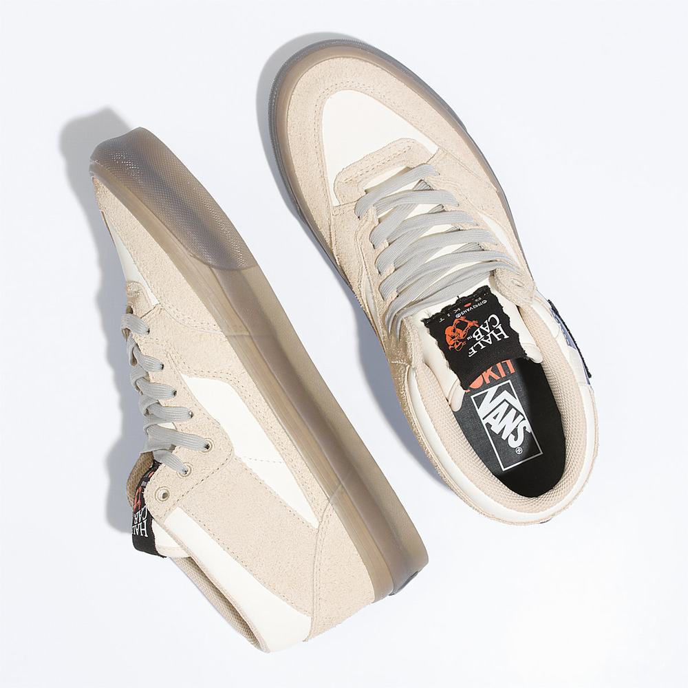 Women's Vans x Rokit Half Cab 33 DX Sneakers Beige | USA84523