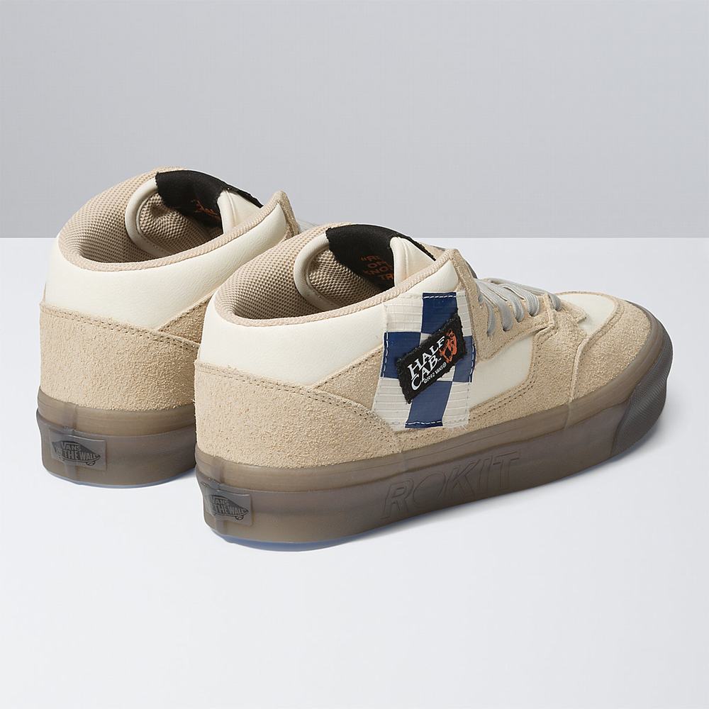 Women's Vans x Rokit Half Cab 33 DX Sneakers Beige | USA84523