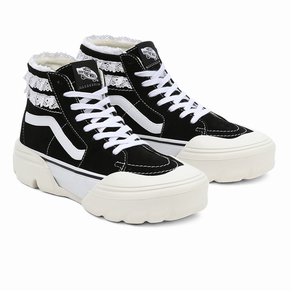 Women\'s Vans x Sandy Liang SK8-Hi Tapered Modular Sneakers Black | USA72546