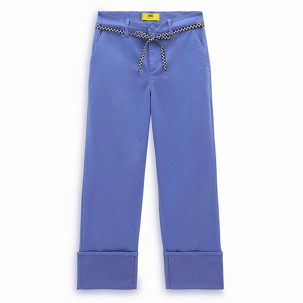 Women's Vans x Tierra Whack Authentic Chino Cuff Pants Blue | USA31264