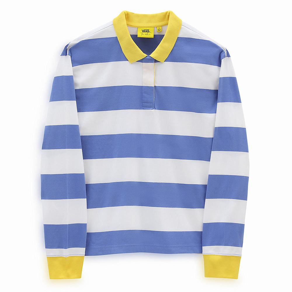 Women's Vans x Tierra Whack Long Sleeve Polo Sweatshirts Blue | USA86704