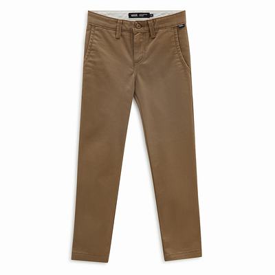 Kids' Vans Authentic Chino Stretch (8-14+ years) Pants Brown | USA60738