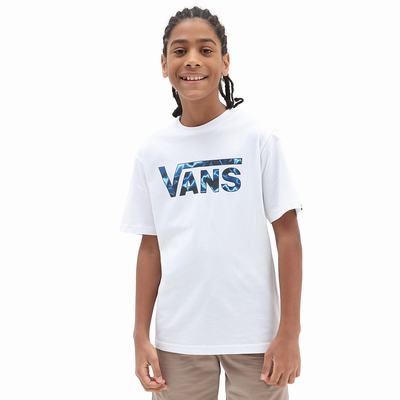 Kids' Vans Classic Logo Fill (8-14 years) T Shirts White | USA71592