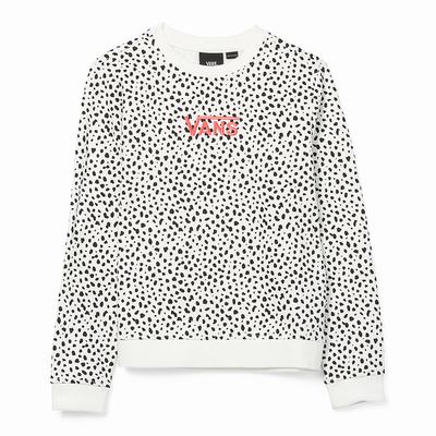 Kids' Vans Dalmatian Crew (8-14 years) Sweatshirts Black / White | USA37249