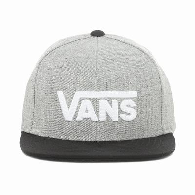 Kids' Vans Drop V Snapback Hat (8-14+ years) Hats Grey | USA57204