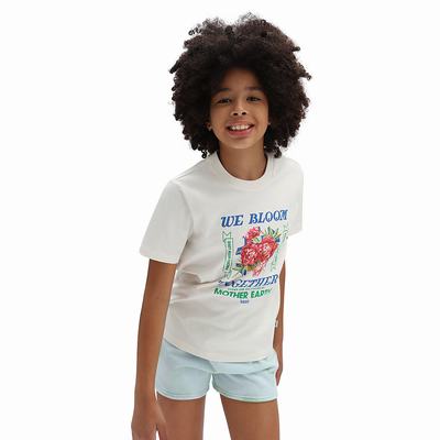 Kids' Vans Eco Positivity (8-14 years) T Shirts White | USA89206