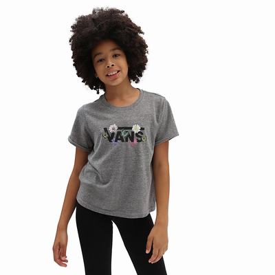 Kids' Vans Flower Picker (8-14 years) T Shirts Grey | USA12957