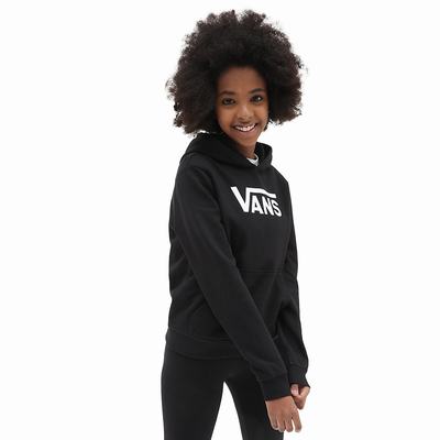 Kids' Vans Flying V (8-14 years) Hoodie Black | USA81026