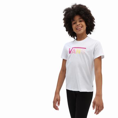 Kids' Vans Flying V Crew (8-14 years) T Shirts White | USA31487