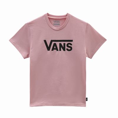 Kids' Vans Flying V Crew (8-14 years) T Shirts Pink | USA31842