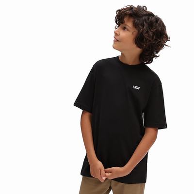 Kids' Vans Left Chest (8-14 years) T Shirts Black | USA14206