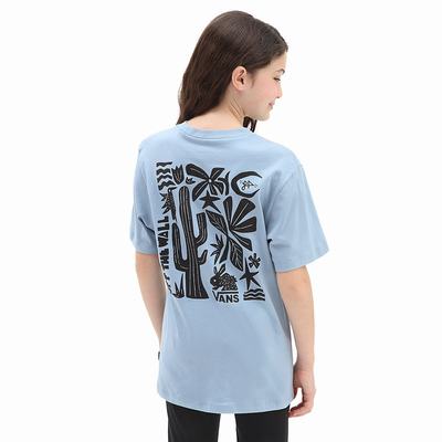 Kids' Vans Lizzie (8-14 years) T Shirts Blue | USA45270