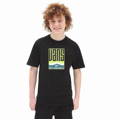 Kids' Vans Maze (8-14 years) T Shirts Black | USA23164