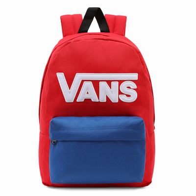 Kids' Vans New Skool Backpacks Blue / Red | USA58420