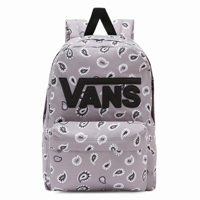 Kids' Vans New Skool Backpacks Grey | USA30968