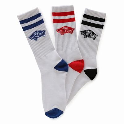 Kids' Vans OTW Stripe Crew Socks Blue | USA84975