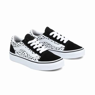 Kids' Vans Old Skool (4-8 years) Sneakers Black / White | USA79438