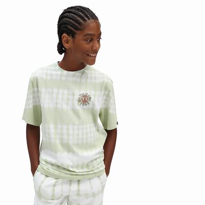 Kids' Vans PEACE OF MIND TIE DYE SS CELADON GREEN-TIE DYE T Shirts Green | USA40198