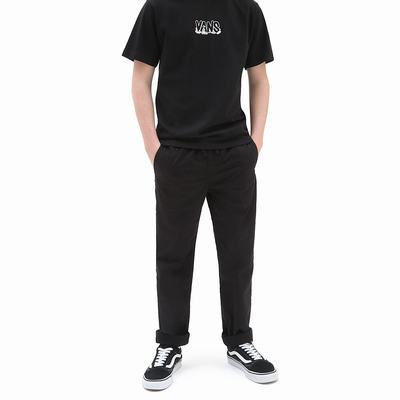 Kids' Vans Range Elastic Waist (8-14 years) Pants Black | USA65037