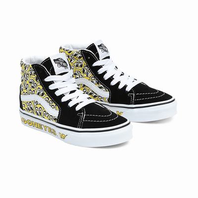 Kids' Vans Sk8-Hi (4-8 years) Sneakers Black | USA74892