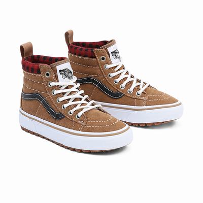 Kids' Vans Sk8-Hi MTE-1 (4-8 years) Sneakers Brown | USA80614