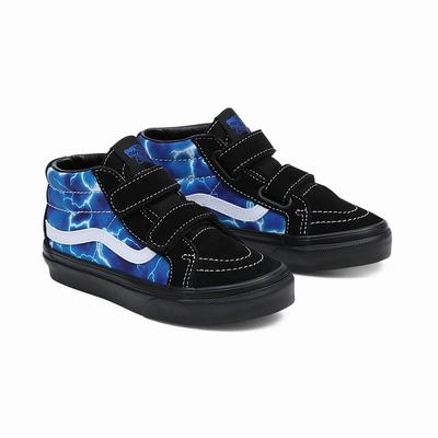 Kids' Vans Sk8-Mid Reissue V (4-8 years) Sneakers Blue / Black | USA37659