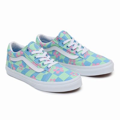 Kids' Vans Skool (8-14 years) Sneakers Blue / Green | USA29175