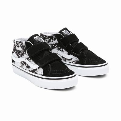 Kids' Vans Tie Dye SK8-Mid Reissue V (4-8 years) Sneakers Black / White | USA32074