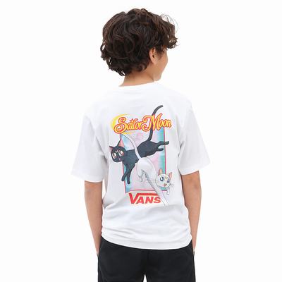 Kids' Vans X Pretty Guardian Sailor Moon Graphic (8-14 years) T Shirts White | USA05861