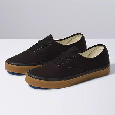 Men's Vans 12 Oz Canvas Authentic Sneakers Black | USA78526