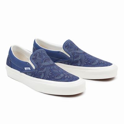 Men's Vans Anaheim Factory Classic Slip-On 98 Dx Slip On Shoes Navy | USA39045