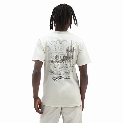 Men's Vans Anaheim Scenic T Shirts White | USA05396