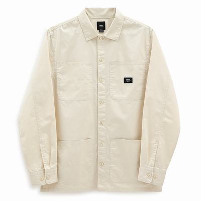 Men's Vans Bayview Shirts White / Beige | USA13824