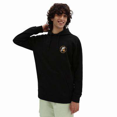 Men's Vans Beer Skull Hoodie Black | USA74925