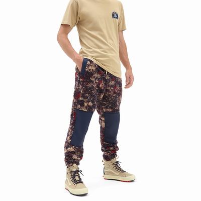 Men's Vans Blocked Relaxed Fleece Pants Multicolor | USA89460