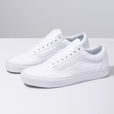 Men's Vans Canvas Old Skool Sneakers White | USA98071