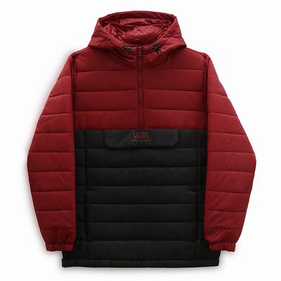 Men's Vans Carlton Puffer Jackets Red | USA09815