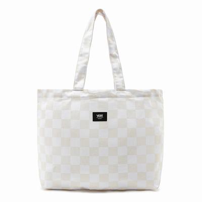 Men's Vans Checkerboard 21 Tote Bags White | USA54831