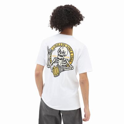 Men's Vans Chillin Since 66 T Shirts White | USA90672