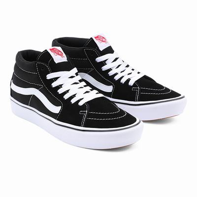 Men's Vans Classic ComfyCush Sk8-Mid Sneakers Black | USA24961