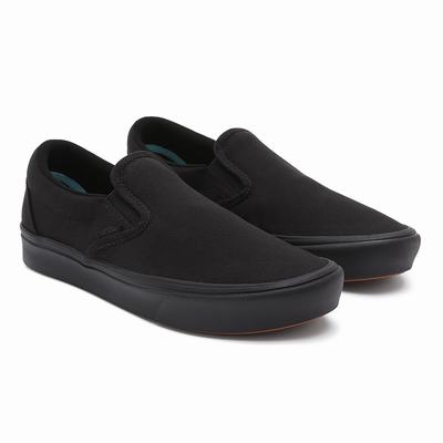 Men's Vans Classic ComfyCush Slip On Shoes Black | USA52094