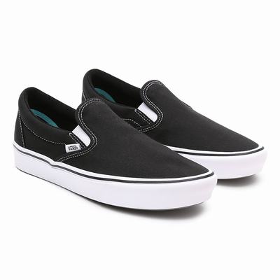 Men's Vans Classic ComfyCush Slip On Shoes Black | USA83127